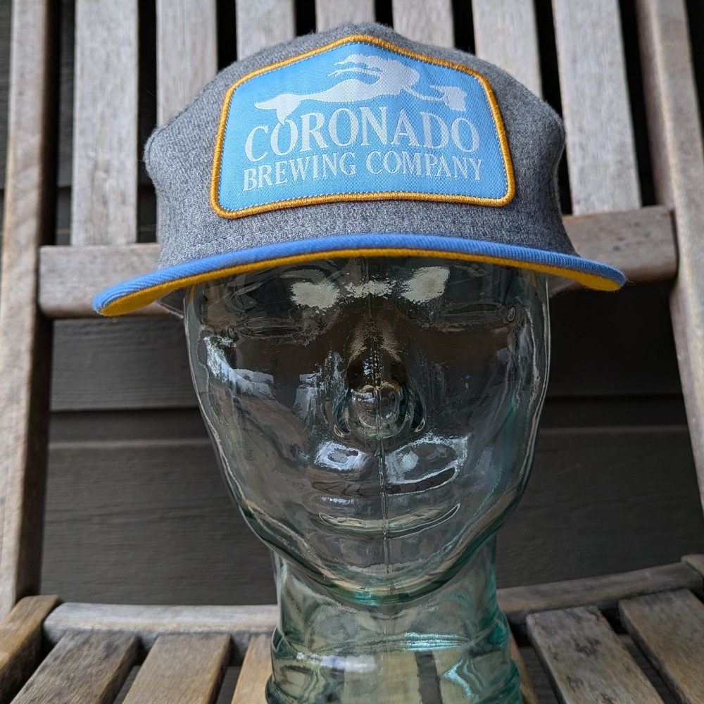 NWOT Coronado Brewing Company Mermaid Wool Snapback Hat One Size Gray Baby Blue